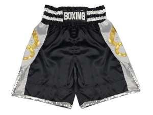 Custom Boxing Trunks : KNBSH-029-Black